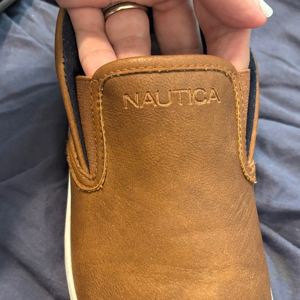 Nautica Boys Tan Slip-On Loafers